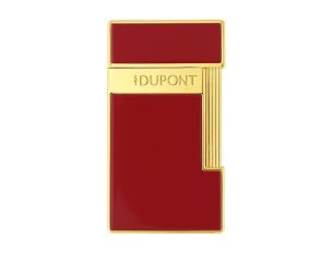 S.T. Dupont Feuerzeug Slimmy Chinalack Rot Gelbgold Ref.028030 Full Set 