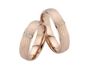 Fischer Trauringe 18kt Caramelgold 14,2g Diamanten 0,03ct