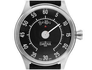 Davosa Newton Speedometer Stahl Automatik Armband Leder 44mm Ref.161.587.55 Box&Pap. Full Set Neu