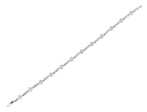 Armband 18kt Weißgold Diamanten 2,49ct 185mm 15,2g