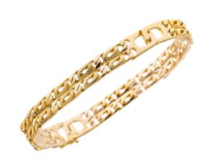 Armband Design 14kt Gelbgold 210mm 26,1g Handarbeit