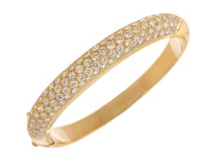 Armreif 18kt Gelbgold Diamanten 8,5ct 34,5g 