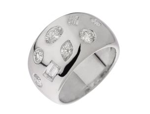 Ring 18kt Weißgold 18,3g Diamanten 2,50ct  