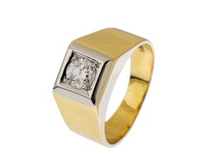 Ring 14kt Gelbgold 8,4g Diamant 0,58ct