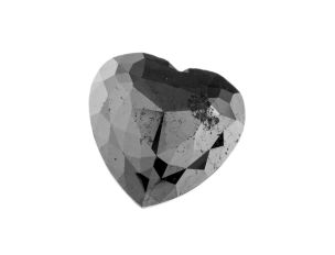 Edelstein Diamant Herzform facettiert Schwarz 18,7mm 24,34ct mit IGI Zertifikat