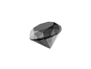 Edelstein Diamant Brillant facettiert Schwarz 11,5mm 7,59ct mit IGI Zertifikat