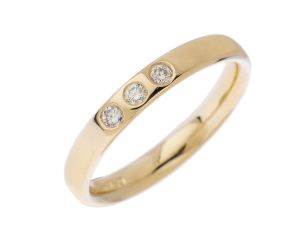 Niessing Ring 18kt Gelbgold 3,3g Diamanten 0,15ct 