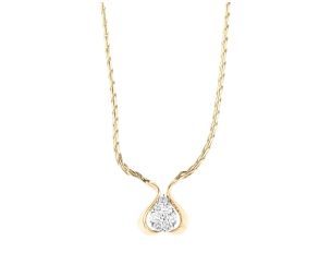 Collier Design Anfertigung 14kt Gelbgold 12,8g Diamanten 0,80ct 420mm