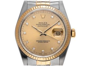 Rolex Datejust Diamanten Ref.16233 1993 Full Set sehr gut Vintage 