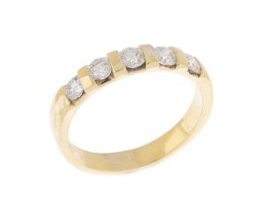 Ring Memory 14kt Gelbgold Diamanten 0,50ct 3,6g
