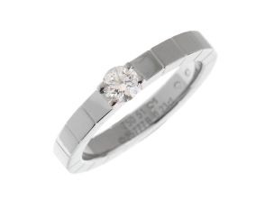 Cartier Ring Solitär 18kt Weißgold Diamant 0,23ct 5,5g mit Box