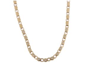 Halskette 18kt Gelbgold massiv 47,8g Diamant 0,65ct 430mm Handarbeit