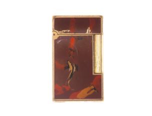 S.T. Dupont Feuerzeug Rot Gelbgold Full Set 