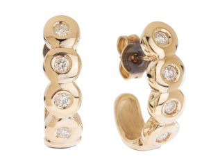 Ohrstecker 14kt Gelbgold 4,6g Diamanten 0,40ct 