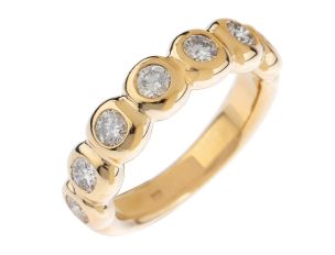 Ring Memory 14kt Gelbgold 6,6g Diamanten 0,70ct 