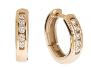 Ohrstecker 14kt Gelbgold 5,6g Diamanten 0,30ct 