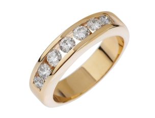 Ring Memory 14kt Gelbgold 7,7g Diamanten 0,70ct 