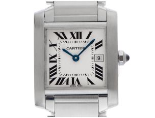 Cartier Tank Francaise MM Medium Modell Ref.2465 2002 Box&Beschreibung sehr gut Vintage