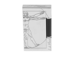 S.T. Dupont Feuerzeug Vitruvian Man Leonardo daVinci Linie 2 Palladium Limitiert Bj.2016