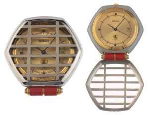 Ferrari Taschenuhr Bj.1996 Reisemäppchen sehr gut Vintage 