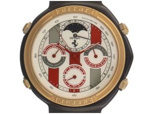 Ferrari Formula Chronograph Mondphase Bj.1990 Full Set original Vintage Unpoliert