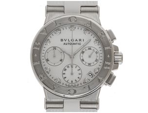 Bulgari Diagono Ref.DG35 WSLD Bj.2004 Box&Beschreibung sehr gut Vintage 