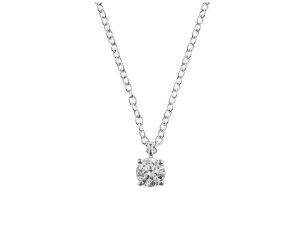 Alberti Halskette Anhänger Solitär 18kt Weißgold 2,5g Diamant 0,60ct mit GIA Zertifikat