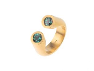 Ring DUO 18kt Gelbgold mit Turmalinen Design Katja Luppold mit Zertifikat über 4.550.-€