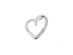 Palido Anhänger Herz 14kt Weißgold 0,8g Diamanten 0,015ct