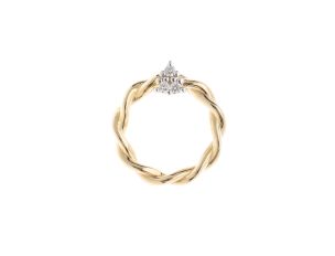 Palido Anhänger Ring 14kt Gelbgold 1,3g Diamanten 0,04ct