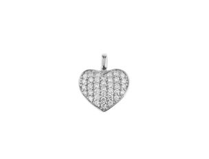 Palido Anhänger Herz 14kt Weißgold 0,6g Diamanten 0,10ct