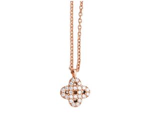 Palido Halskette Anhänger 18kt Roségold 1,9g Diamanten 0,07ct 