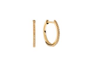 Palido Ohrschmuck Creolen 14kt Gelbgold 0,9g Diamanten 0,05ct 