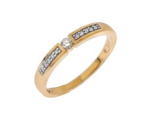 Palido Ring 14kt Gelbgold 2,4g Diamanten 0,12ct 