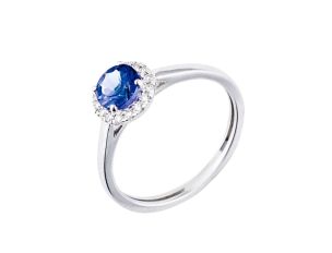 Palido Ring 18kt Weißgold 2,4g Diamanten 0,15ct Tansanit 0,69ct