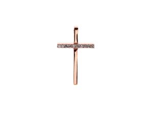 Palido Anhänger Kreuz 18kt Roségold Diamanten 0,03ct Neu