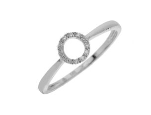 Palido Ring Kreis 14kt Weißgold 1,1g Diamanten 0,04ct