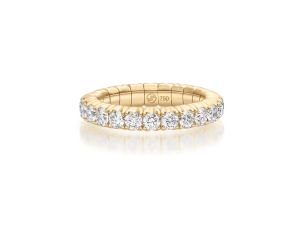 Scheffel Ring Stretch 18kt Gelbgold Diamanten 0,63ct 4,9g orig. Box Neu