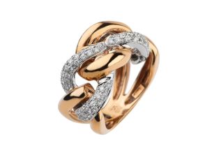 Ring 18kt Bicolor mit Brillanten 0,95ct tw-vs