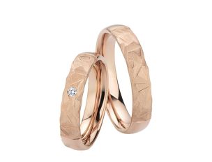 Fischer Trauringe 18kt Caramelgold 13,2g Diamant 0,03ct