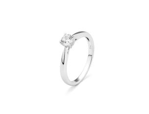 Ring Solitär 18kt Weißgold Diamant 0,25ct 1,73g Neu 