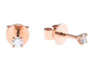 Alberti Ohrschmuck 18kt Roségold 0,9g Diamanten 0,20ct 