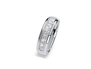 Fischer Trauring 600 Platin 9,5g Diamanten 0,63ct