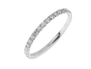 Ring Memory 18kt Weißgold 1,1g Diamanten 0,63ct 