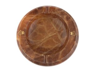 Rolex Zigaretten Aschenbecher Marmor Honigbraun Ref.537