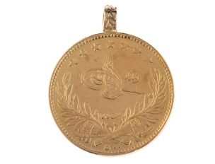 Goldmünze Anhänger massiv 916er 36,3g 