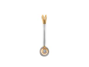 Anhänger 950/- Platin 750/- Gelbgold Diamant 0,05ct
