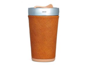 AnnLee Cup Thermobecher Leder Gecko Silver