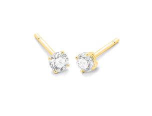 Ohrstecker Solitär 18kt Gelbgold Diamanten 1,44ct 1,6g GIA-Zertifikat Neu