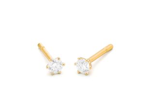 Ohrstecker Solitär 18kt Gelbgold 1,0g Diamanten 0,30ct 
